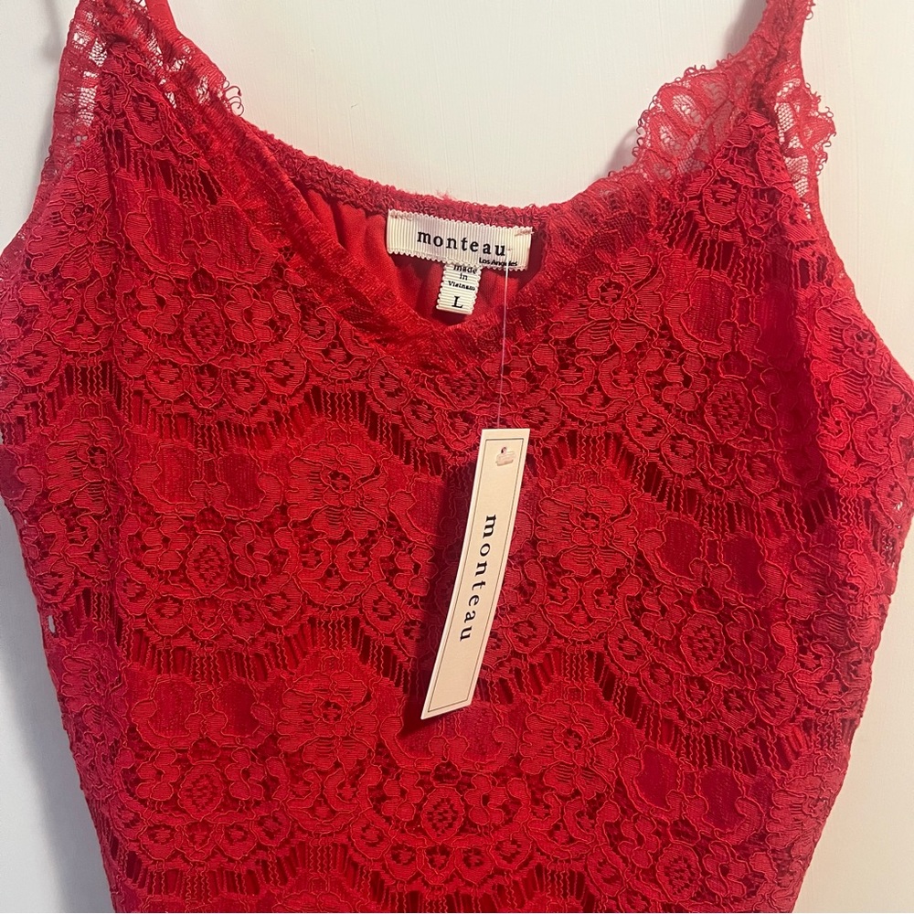 NWT LACE LINED TOP
